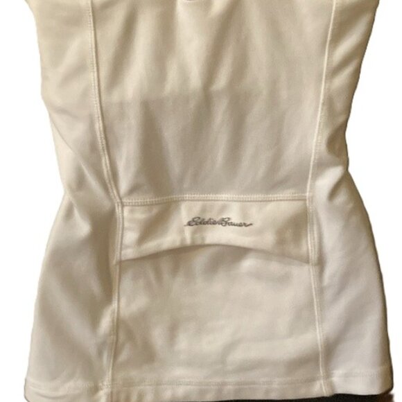 Eddie Bauer Horizon Tank Top w/Built-in Bra & Back Pocket | Size M | Off White - Picture 5 of 10